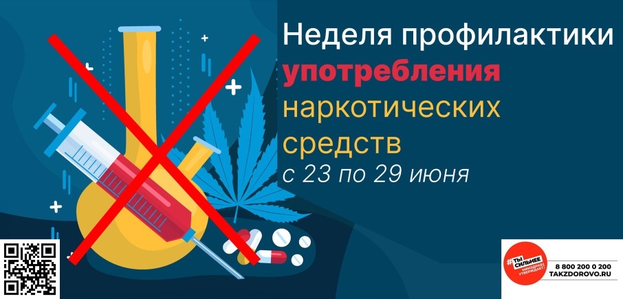 Неделя профилактики употребления наркотических средств (в честь Международного дня борьбы со злоупотреблением наркотическими средствами  и их незаконным оборотом 26 июня)»..